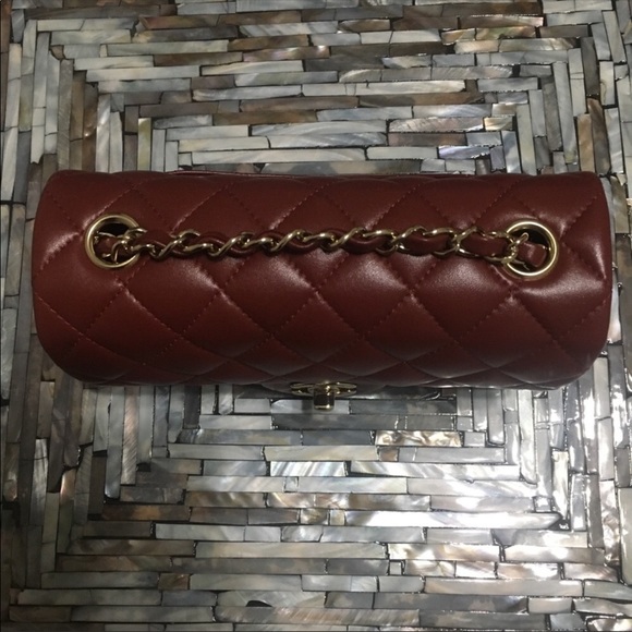 CHANEL Rectangular Lambskin Mini Red Burgundy 17B - Picture 4 of 8